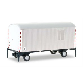 Construction trailer, white - 1:87 / H0 - Herpa