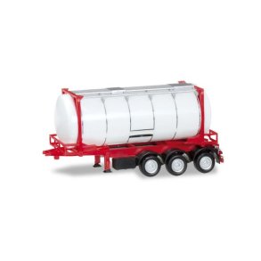26 ft. Containerchassis with swapcontainer, white/red - 1:87 / H0 - Herpa