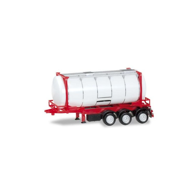 26 ft. Containerchassis with swapcontainer, white/red - 1:87 / H0 - Herpa