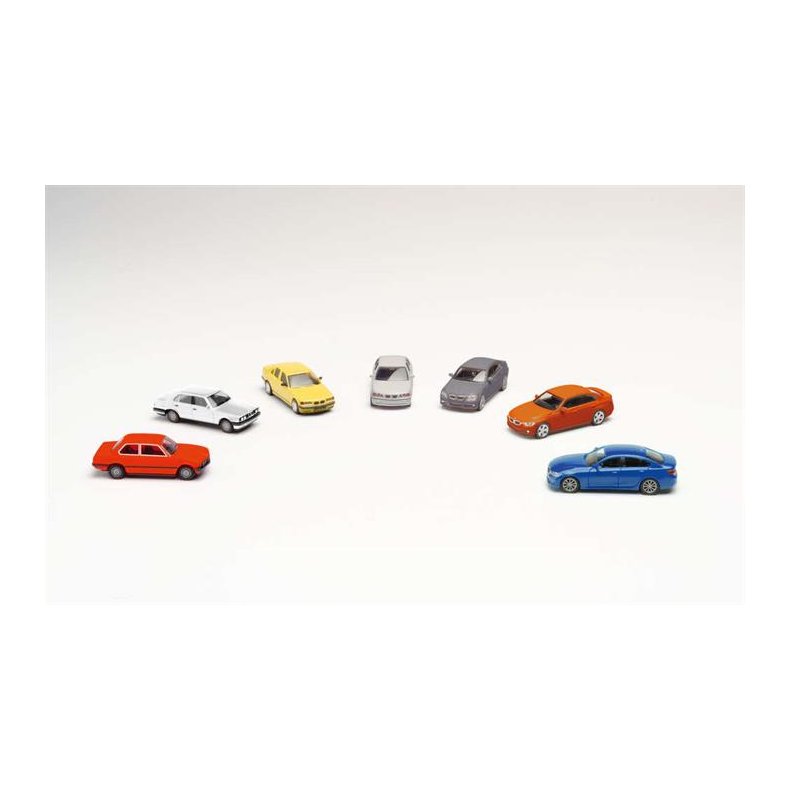 7-bils st: "7 generations of BMW 3-series" - 1:87 / H0 - Herpa