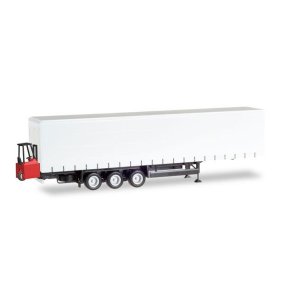 Schmitz Curtain canvas trailer, 3-axle with forklifter - 1:87 / H0 - Herpa