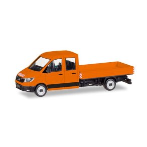 MAN TGE double cabin with platform, communal orange - 1:87 / H0 - Herpa