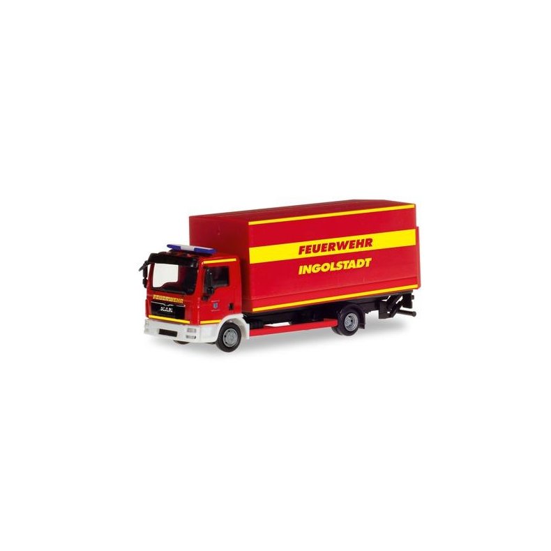 MAN TGL canvas truck with liftgate "Ingolstadt fire department" - 1:87 / H0 - Herpa