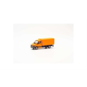 Mercedes-Benz Sprinter Pick-up /canvas, communal orange - 1:87 / H0 - Herpa