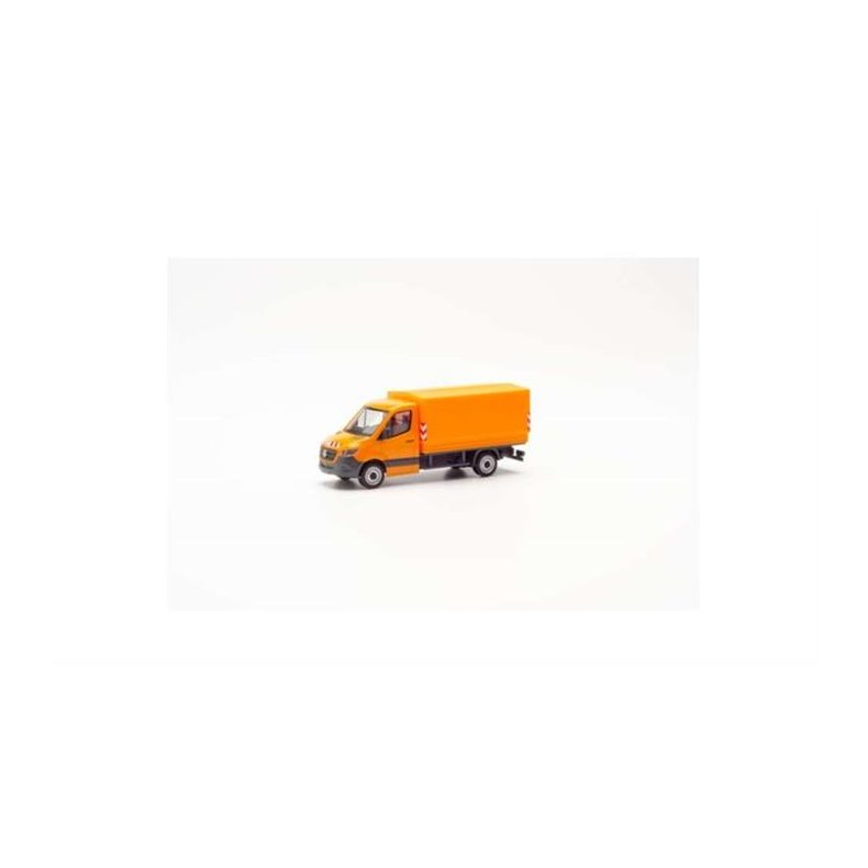 Mercedes-Benz Sprinter Pick-up /canvas, communal orange - 1:87 / H0 - Herpa