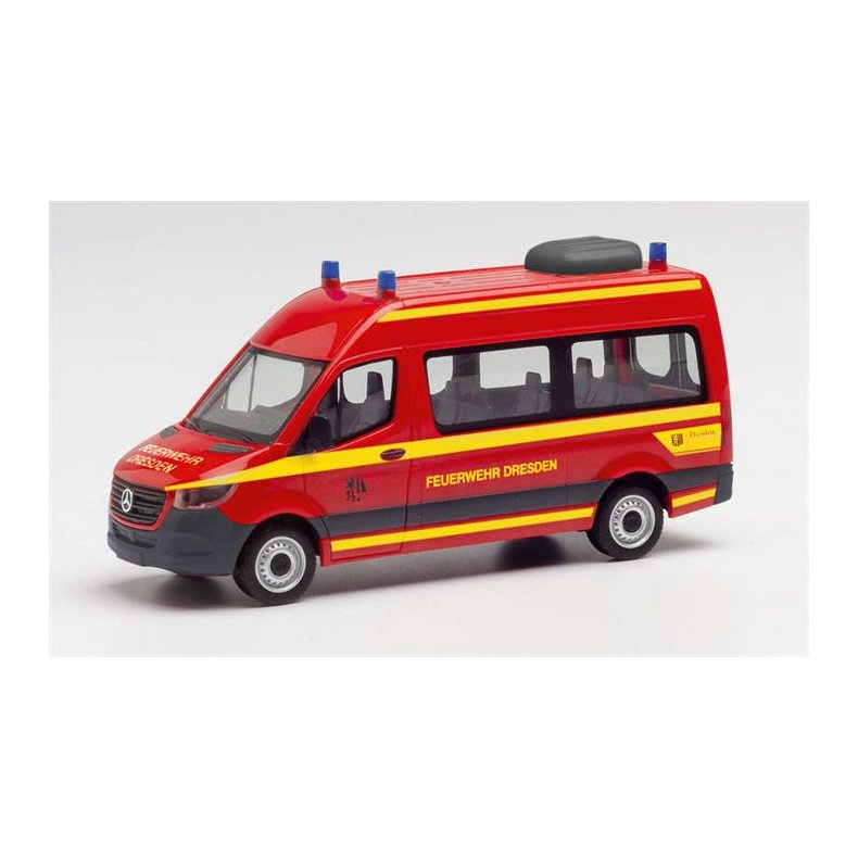 Mercedes-Benz Sprinter 2018 Bus HD "Feuerwehr Dresden" - 1:87 / H0 - Herpa