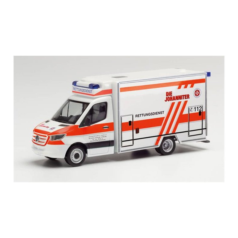 Mercedes-Benz Sprinter &#145;18 Fahrtec RTW "Die Johanniter Hamburg" - 1:87 / H0 - Herpa