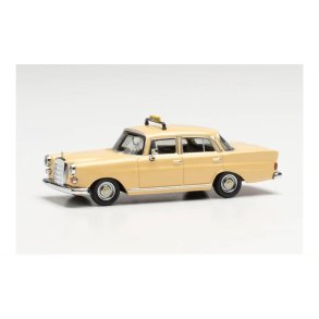 Mercedes-Benz 200 Heckflosse, Taxi, elfenbein - 1:87 / H0 - Herpa