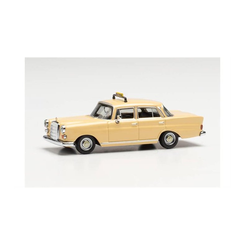 Mercedes-Benz 200 Heckflosse, Taxi, elfenbein - 1:87 / H0 - Herpa