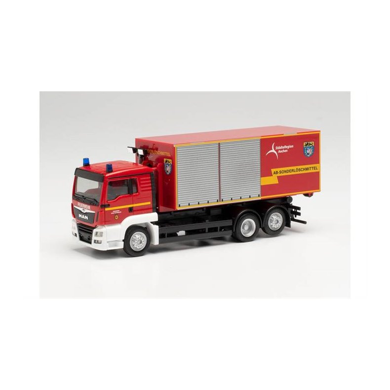 MAN TGS XL Wechsellader-LKW "Feuerwehr Eschweiler / St&auml;dteregion Aachen" - 1:87 / H0 - Herpa