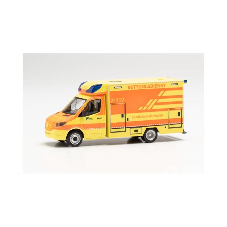 Mercedes-Benz Sprinter &#145;18 Fahrtec RTW "Landkreis Holzminden" - 1:87 / H0 - Herpa