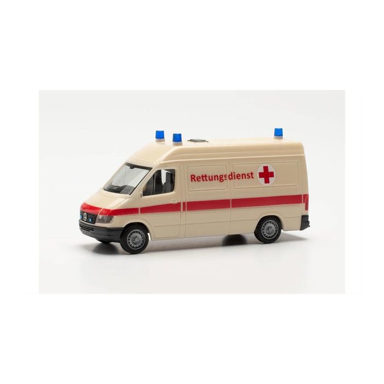 Mercedes-Benz Sprinter `96 RTW "Rettungsdienst" - 1:87 / H0 - Herpa (Herpa Basic)