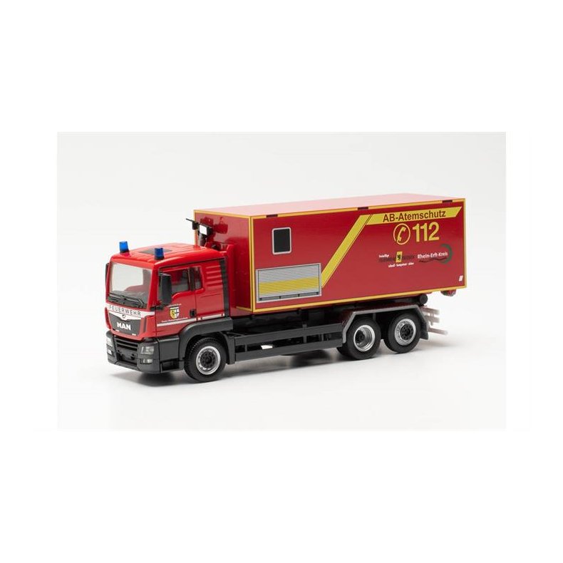 MAN TGS roll-off multibucket-truck "Feuerwehr Frechen" - 1:87 / H0 - Herpa