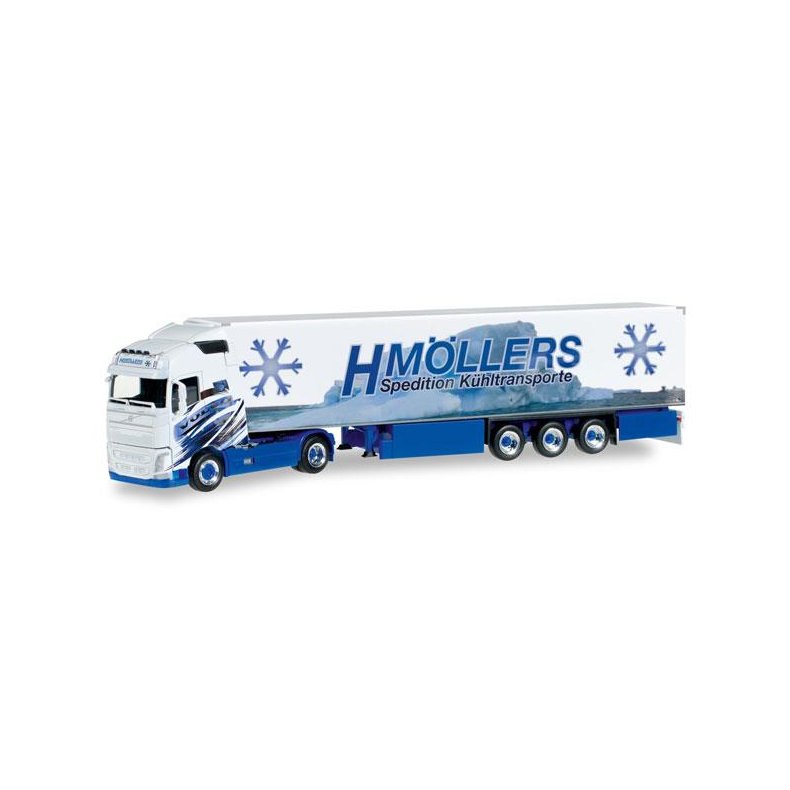 Volvo FH Gl. XL refrigerated box semitrailer "H.M&ouml;llers K&uuml;hltransporte" - 1:87 / H0 - Herpa