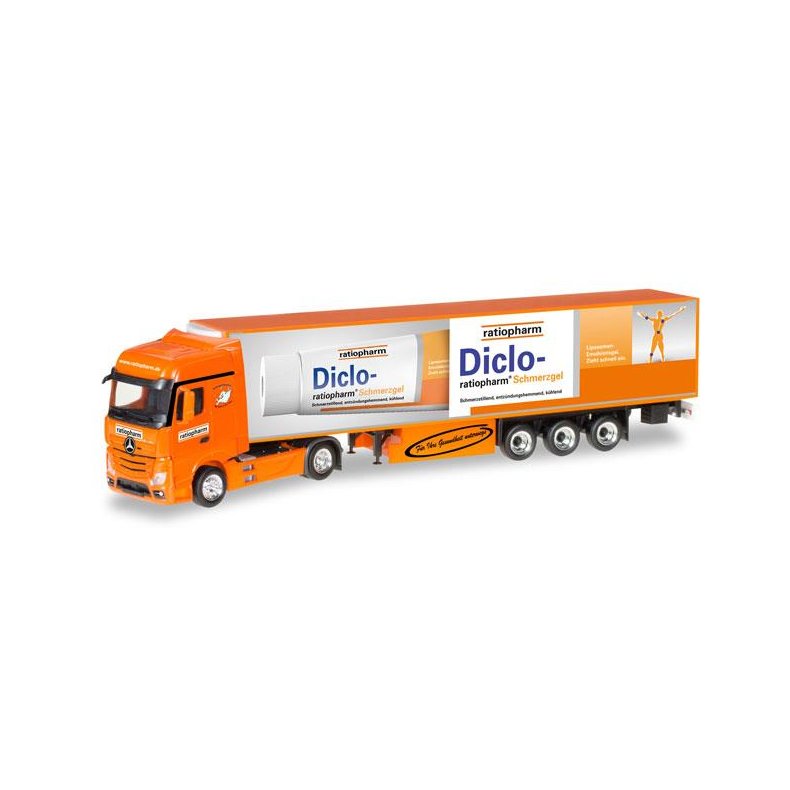 Mercedes-Benz Actros Bigspace box semitrailer "Ratiopharm" - 1:87 / H0 - Herpa