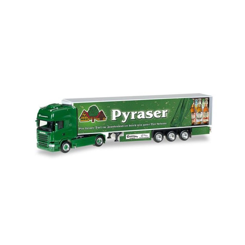 Scania R TL refrigerated semitrailer "Spedition Brunner / Pyraser Brauerei" - 1:87 / H0 - Herpa