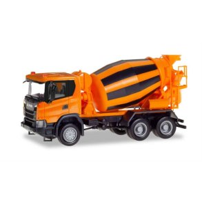 Scania CG 17 6x6 concret mixer truck, communal orange - 1:87 / H0 - Herpa