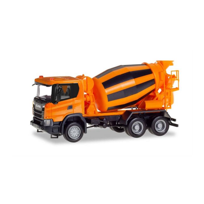 Scania CG 17 6x6 concret mixer truck, communal orange - 1:87 / H0 - Herpa