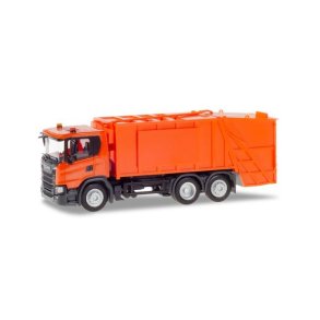 Scania CG 17 garbage truck, orange - 1:87 / H0 - Herpa