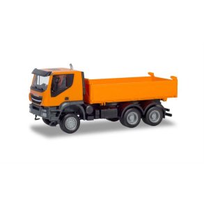Iveco Trakker 6x6 Dumper truck, communal orange - 1:87 / H0 - Herpa