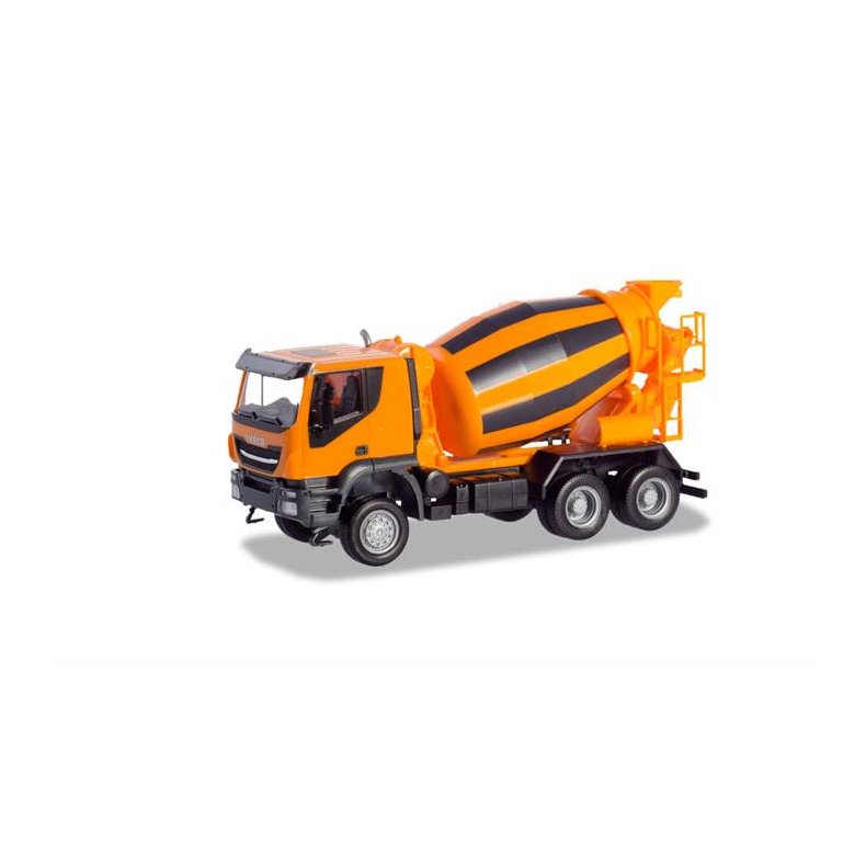 Iveco Trakker 6x6 concret mixer truck, communal orange - 1:87 / H0 - Herpa