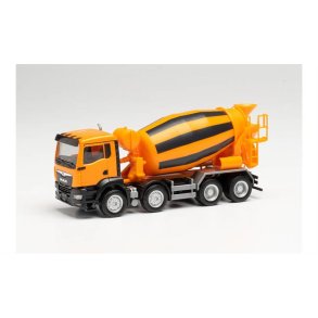 MAN TGS NN concrete mixer truck 4-axle, communal orange - 1:87 / H0 - Herpa