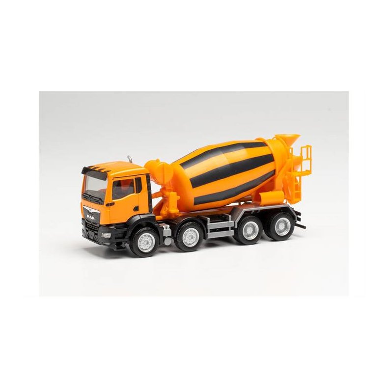 MAN TGS NN concrete mixer truck 4-axle, communal orange - 1:87 / H0 - Herpa