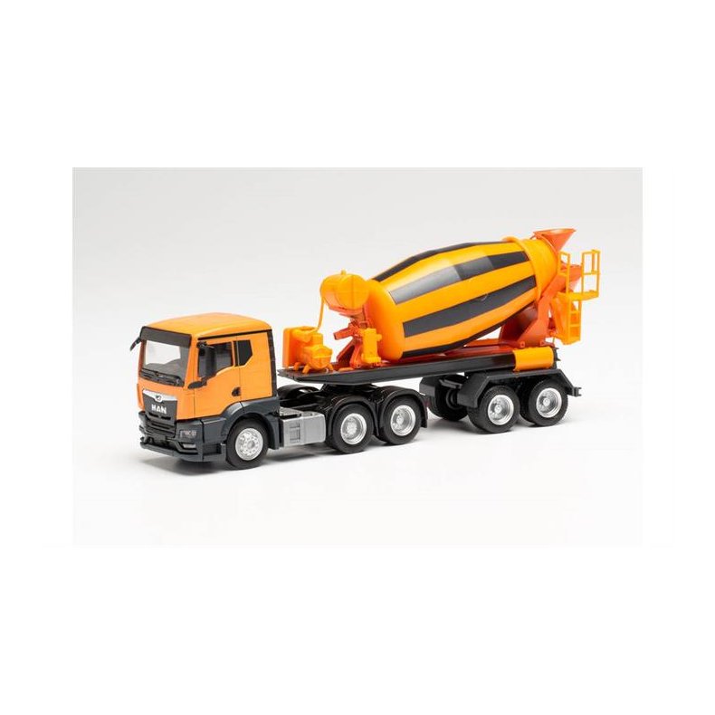 MAN TGS TN concret mixer trailer truck, communal orange - 1:87 / H0 - Herpa