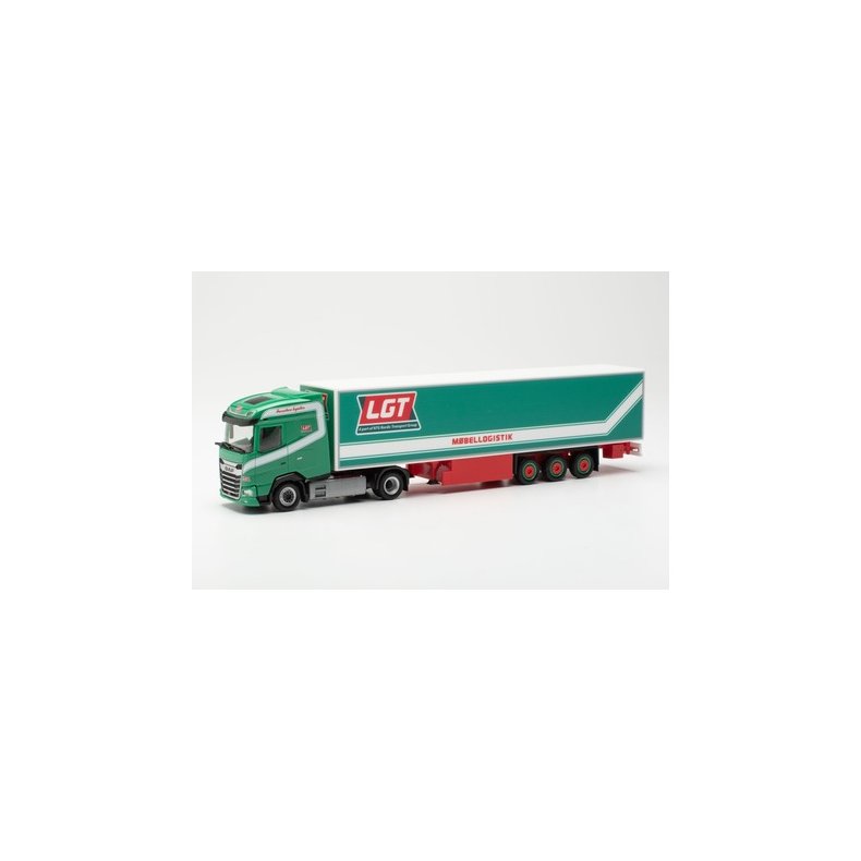 DAF XG box semitrailer "LGT Logistics A/S" (Denmark/Horsens)" (DK) - 1:87 / H0 - Herpa