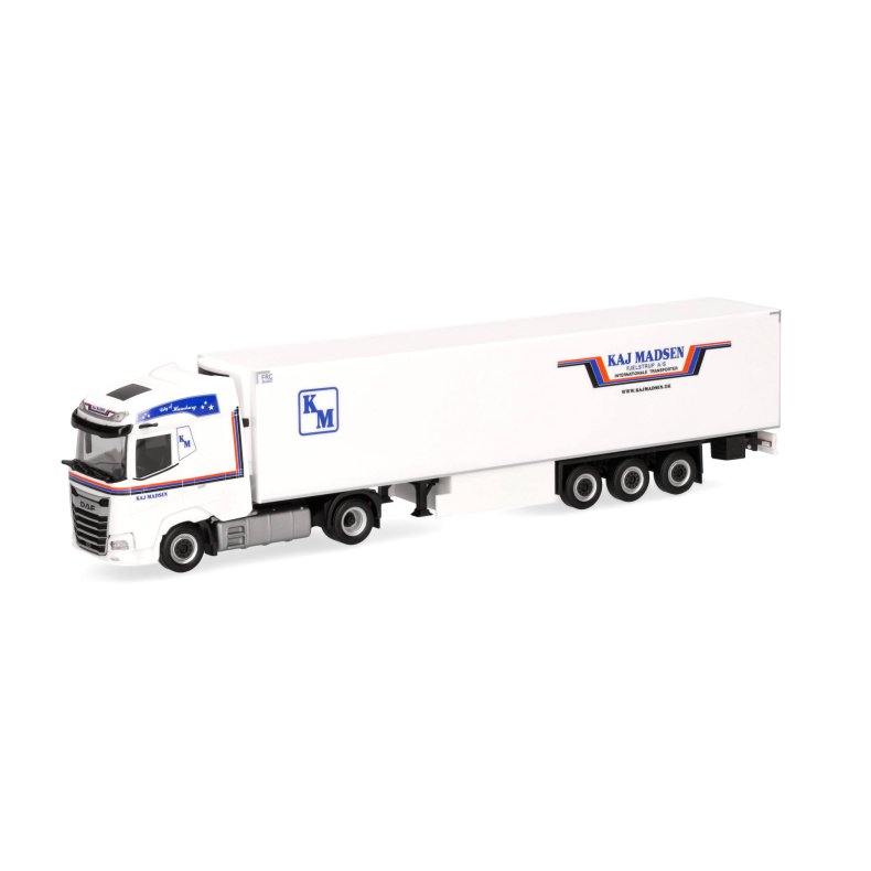 DAF XG refrigerated box semitrailer "Kaj Madsen" (Denmark/Kolding) (DK) - 1:87 / H0 - Herpa