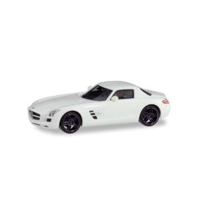 Mercedes-Benz SLS AMG, white with black rims - 1:87 / H0 - Herpa