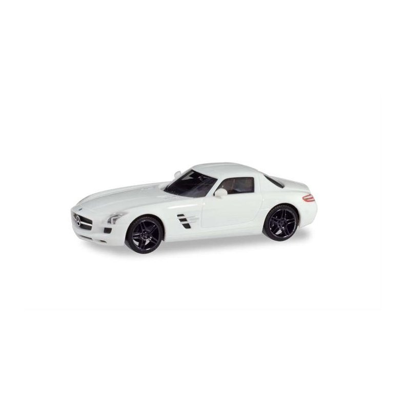 Mercedes-Benz SLS AMG, white with black rims - 1:87 / H0 - Herpa