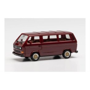 VW T3 Bus with BBS wheels, wine red - 1:87 / H0 - Herpa