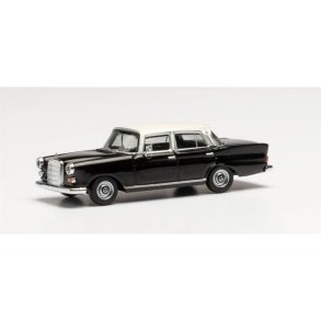 Mercedes-Benz 200 Heckflosse, black/white - 1:87 / H0 - Herpa