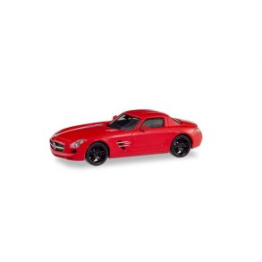 Mercedes-Benz SLS AMG, red metallic with black rims - 1:87 / H0 - Herpa