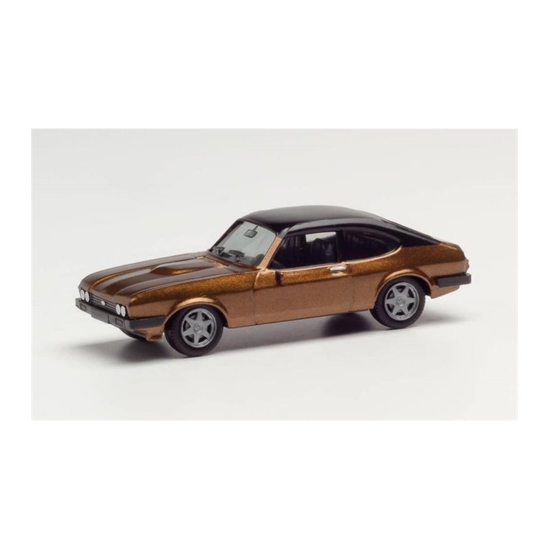 Ford Capri II vinyl roof, brown metallic - 1:87 / H0 - Herpa