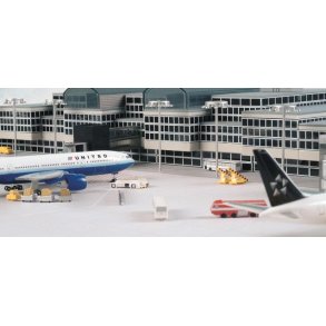 Airport basic set 1 (kun bygningsdele uden fly og kretjer) - 1:500 - Herpa