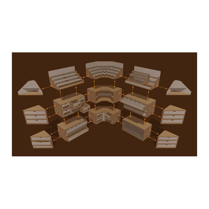 Holder til stberammer o.lign. modul (bredde 30 cm) / Sprue Module - HobbyZone