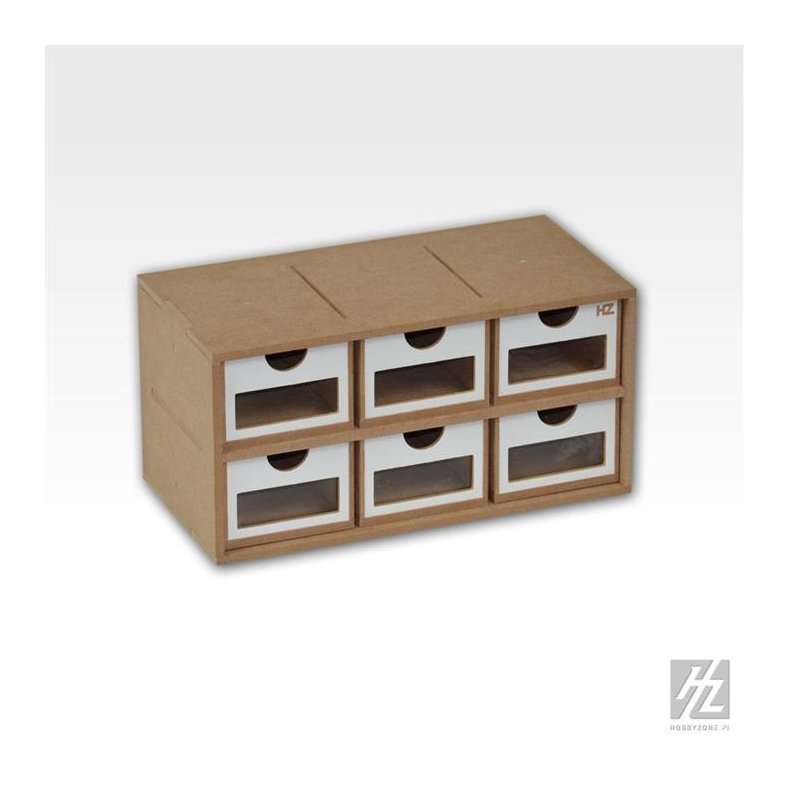 Skuffemodul med 6 skuffer (bredde 30 cm) / Drawers Module x 6 - HobbyZone