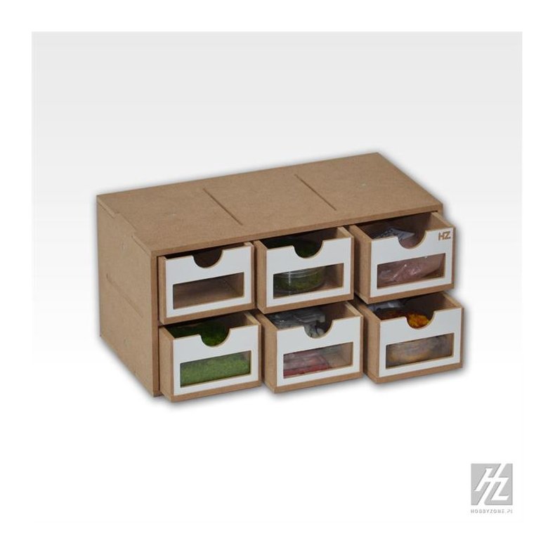 Skuffemodul med 6 skuffer (bredde 30 cm) / Drawers Module x 6 - HobbyZone