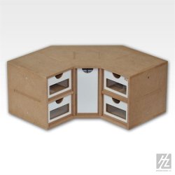 Hjrne-/vinkelskuffemodul med 5 skuffer (bredde 30 cm) / Corner Drawers Module - HobbyZone