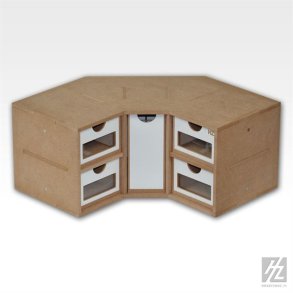 Hjrne-/vinkelskuffemodul med 5 skuffer (bredde 30 cm) / Corner Drawers Module - HobbyZone