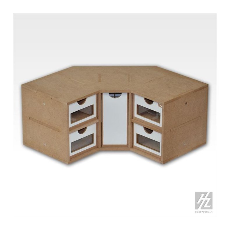 Hjrne-/vinkelskuffemodul med 5 skuffer (bredde 30 cm) / Corner Drawers Module - HobbyZone