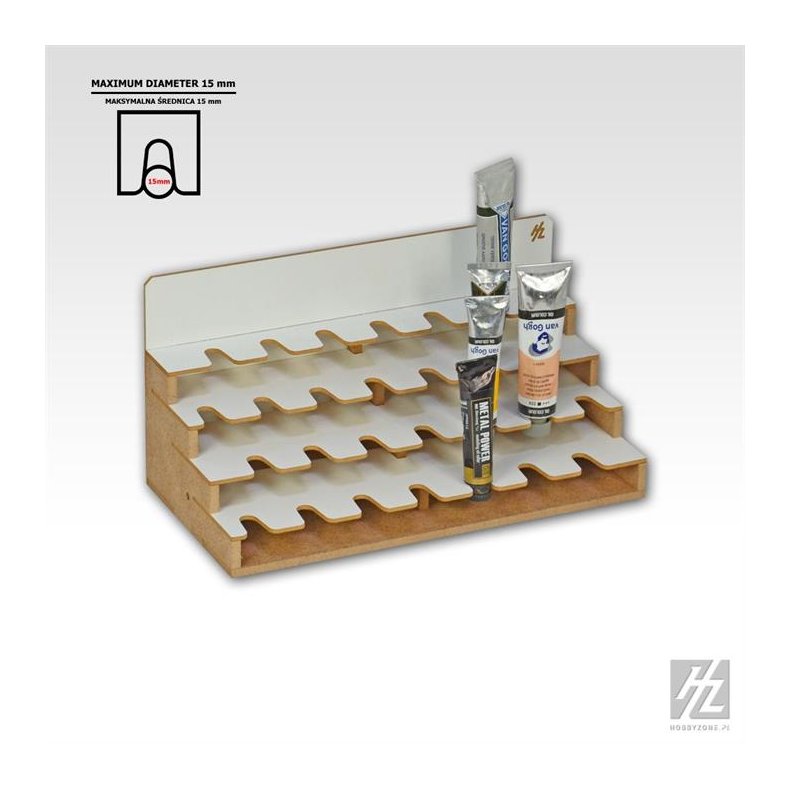 Modul til oliemalingstuber, 28 tuber/15-10 mm slidser (bredde 30 cm) / Oil Paints Module - HobbyZone
