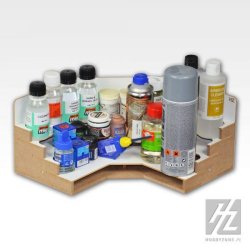 Hjrne-/vinkelflaskemodul med 3 hylder (bredde 30 cm) / Corner Bottles Module - HobbyZone