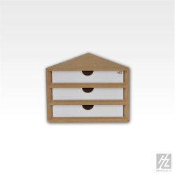 Hjrneskuffemodul med 3 skuffer (bredde 15 cm) / Ending Corner Drawers Module - HobbyZone