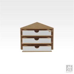 Hjrneskuffemodul med 3 skuffer (bredde 15 cm) / Ending Corner Drawers Module - HobbyZone