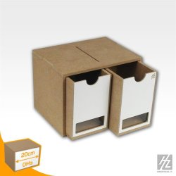 Skuffemodul med 2 skuffer (bredde 20 cm) / Drawers Module x 2 - HobbyZone