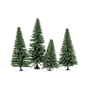 Humbrol Skale Scenics Large Fir Trees (store grantrer) - 8-12 cm - 4 stk. - Humbrol