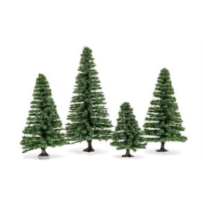 Humbrol Skale Scenics Small Fir Trees (sm grantrer) - 4-8 cm - 4 stk. - Humbrol